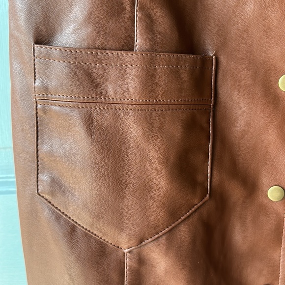 NWOT Free People Elantra Faux Leather Mini Dress - Picture 8 of 13